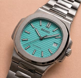 Seiko Mod Nautilus - Bleu Claire