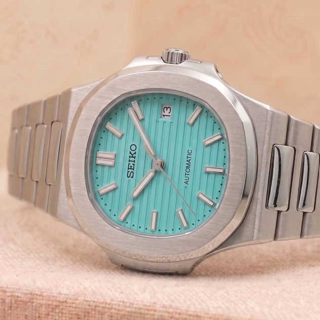 Seiko Mod Nautilus - Bleu Claire