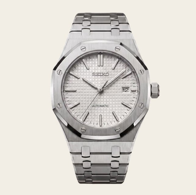 Seiko Mod Royal Oak - Blanc