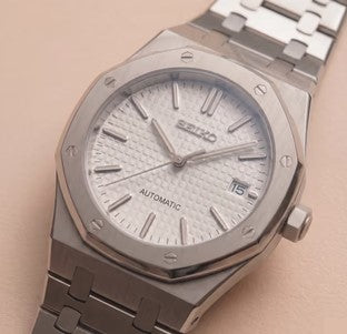 Seiko Mod Royal Oak - Blanc