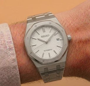 Seiko Mod Royal Oak - Blanc