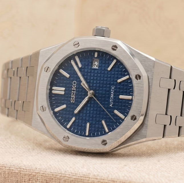 Seiko Mod Royal Oak - Bleu