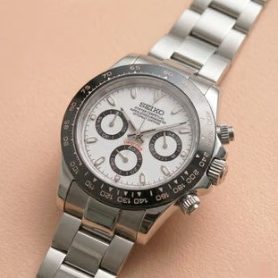 Seiko Mod Daytona - Blanc