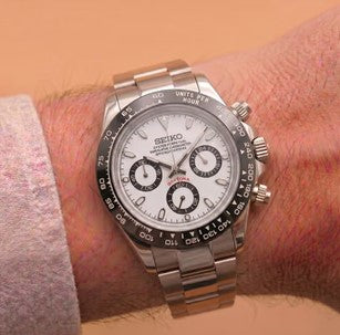 Seiko Mod Daytona - Blanc