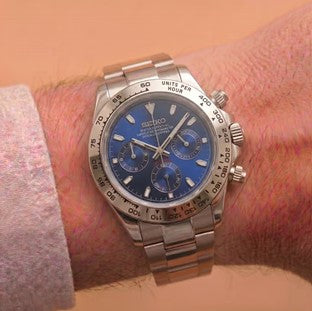 Seiko Mod Daytona - Bleu