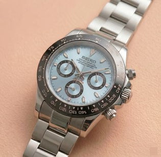 Seiko Mod Daytona - Bleu Claire