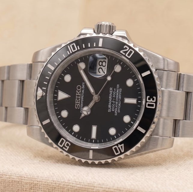 SEIKO MOD SUBMARINER - Noir