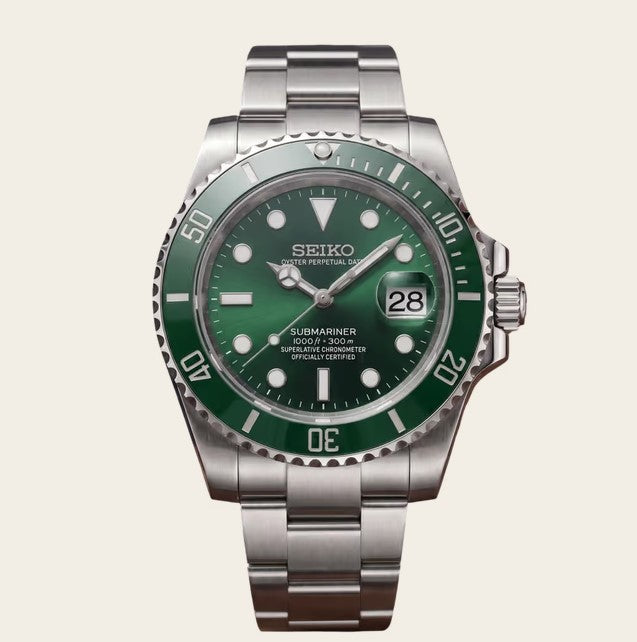 SEIKO MOD SUBMARINER - Vert